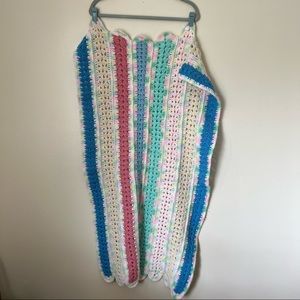 Multi-Color Crocheted Blanket